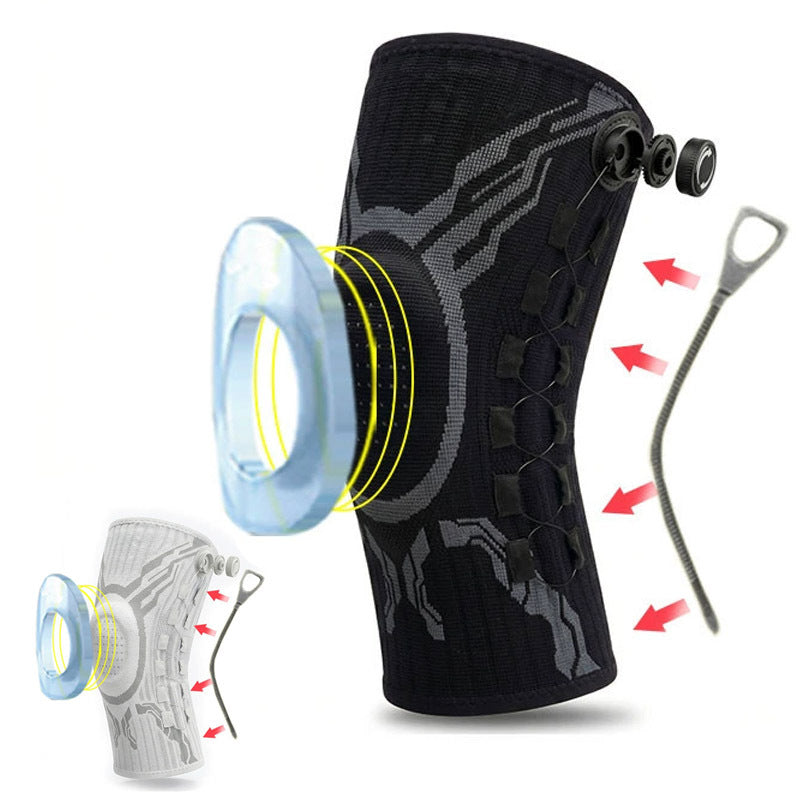 DialFit knee brace with dial, gel patella ring and side springs